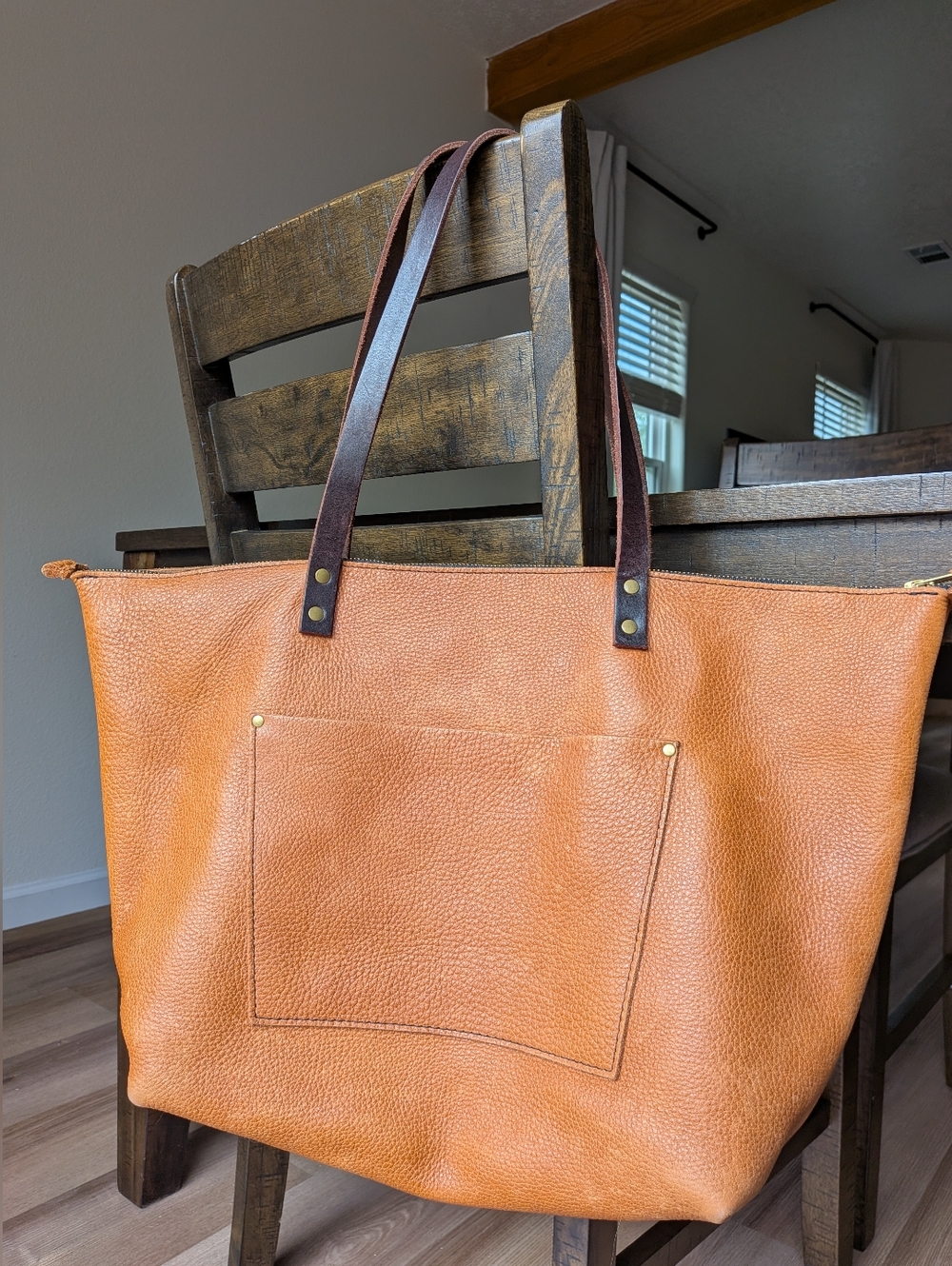Portland Leather Dune Oversized Zip Tote
